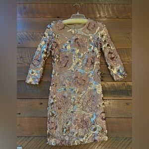 Karlie Gold/Bronze Sequin Dress